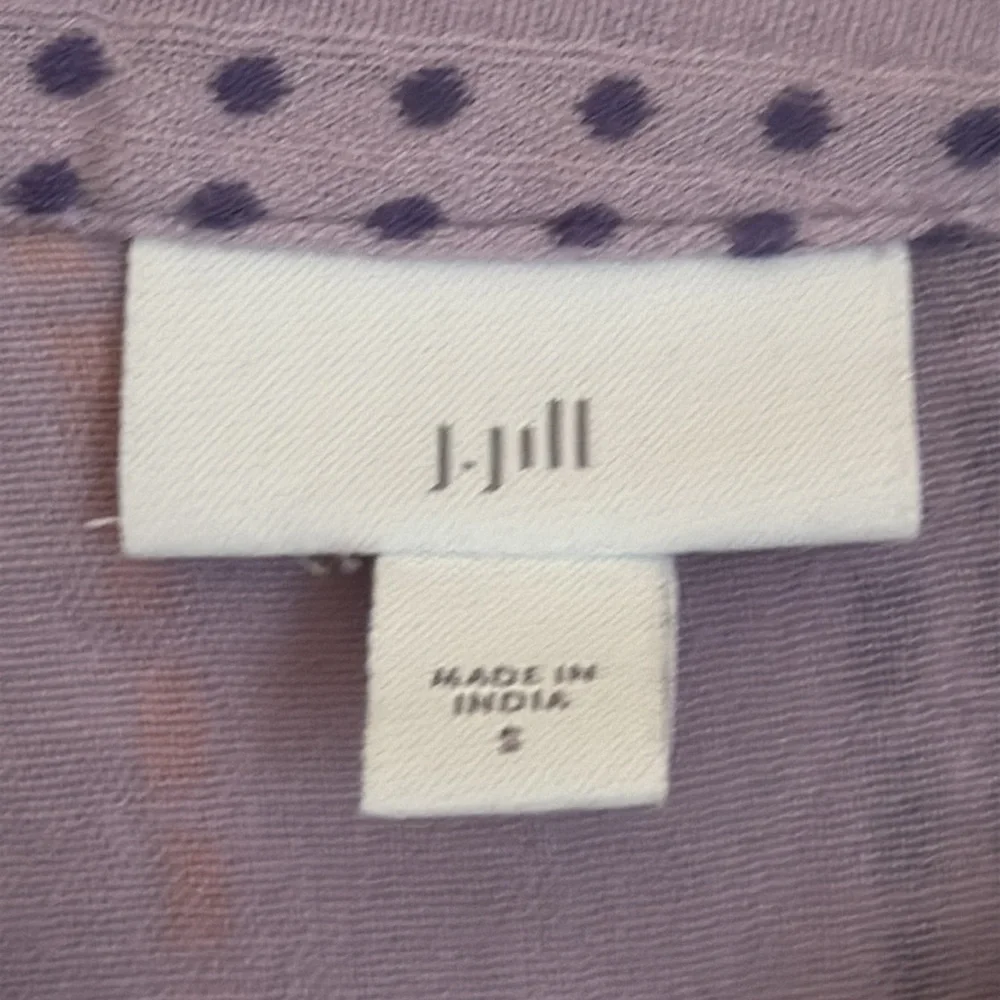 J. Jill Lavender Embroidered Blouse - Picture 2 of 7